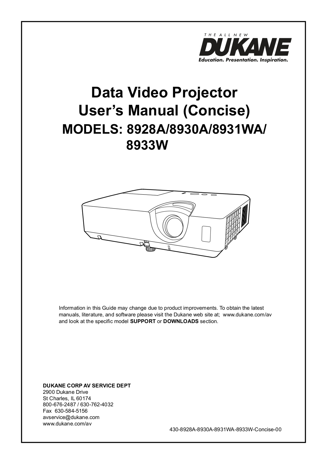 Dukane 8933W User Manual