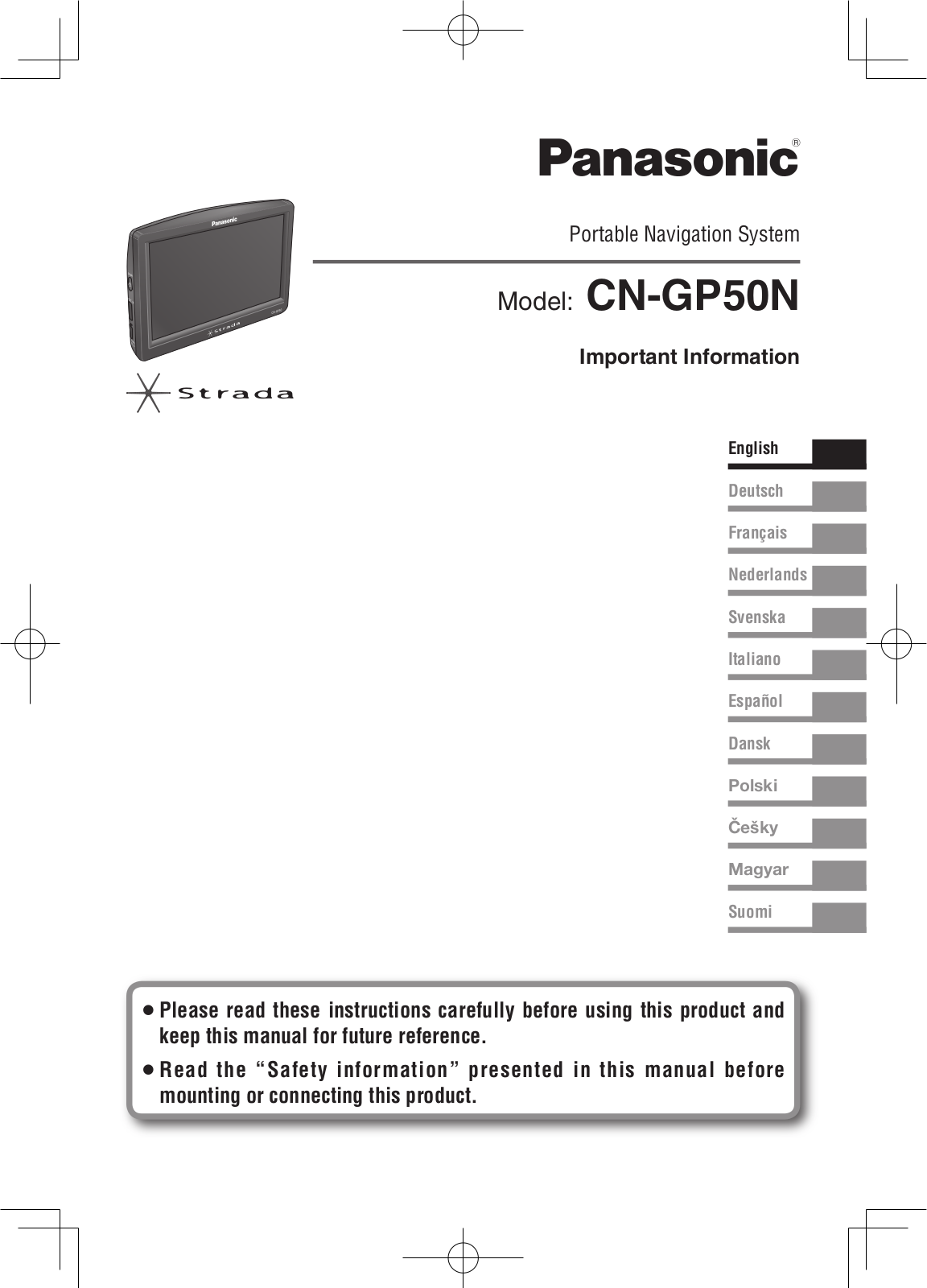 Panasonic CNGP50N User Manual