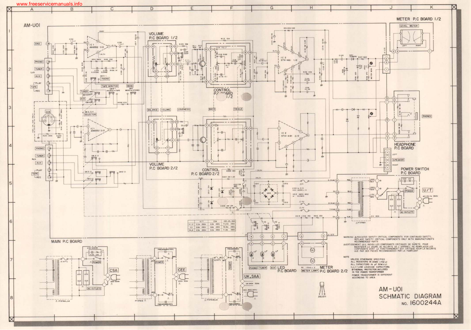 Akai AM-U01 Schematic