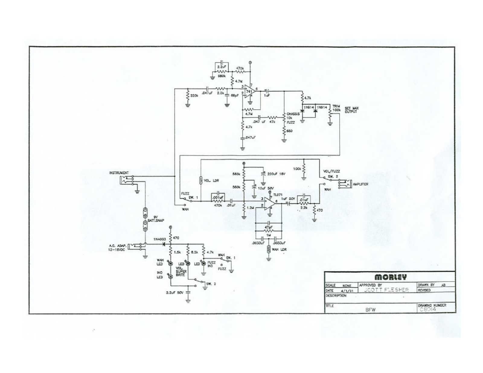 Morley Pedals BFWES User Manual