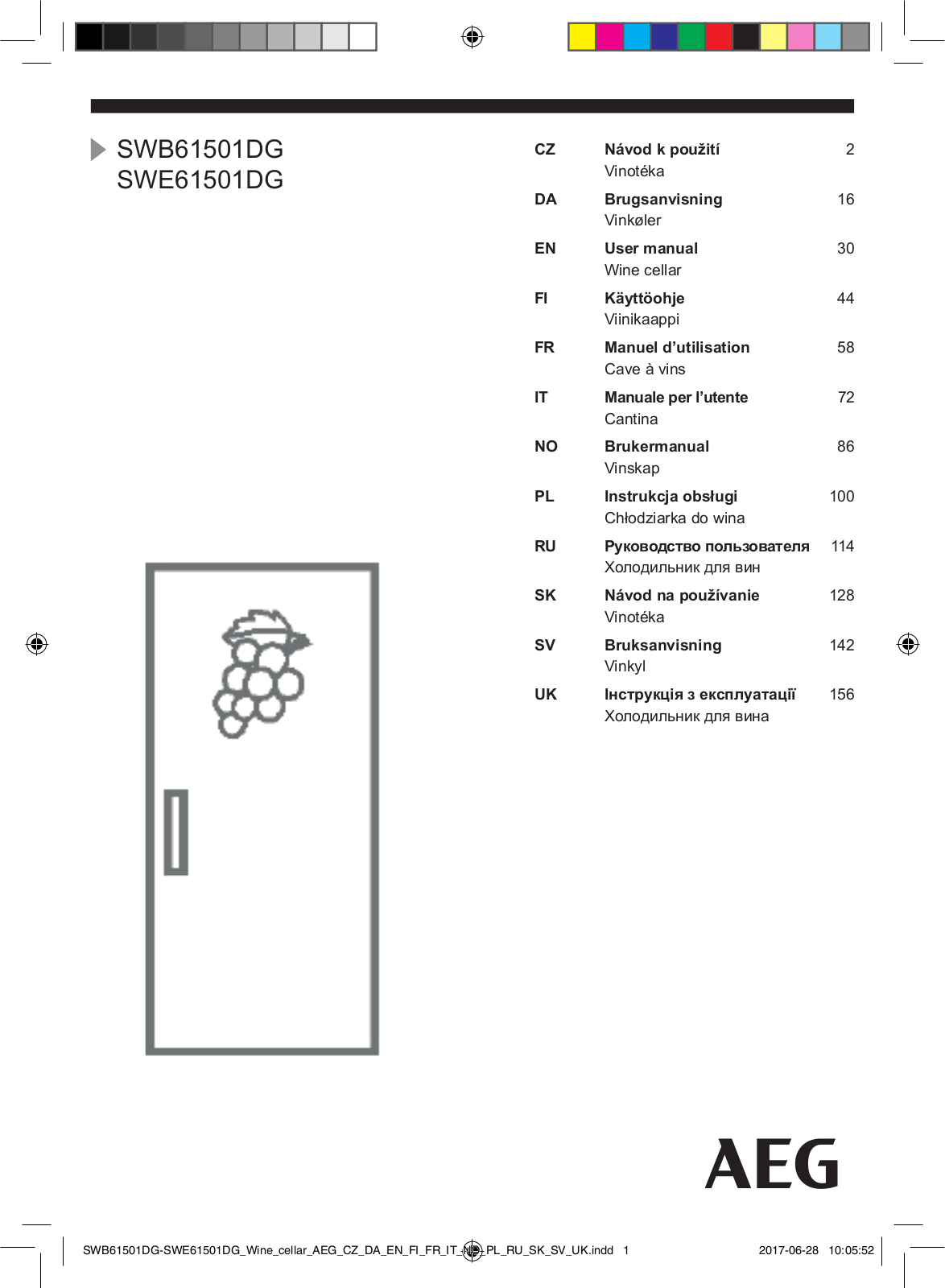 AEG SWB61501DG User Manual