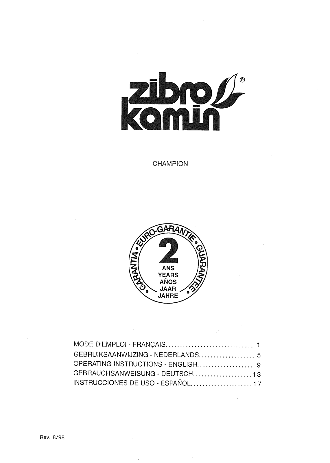 Zibro CHAMPION User Manual