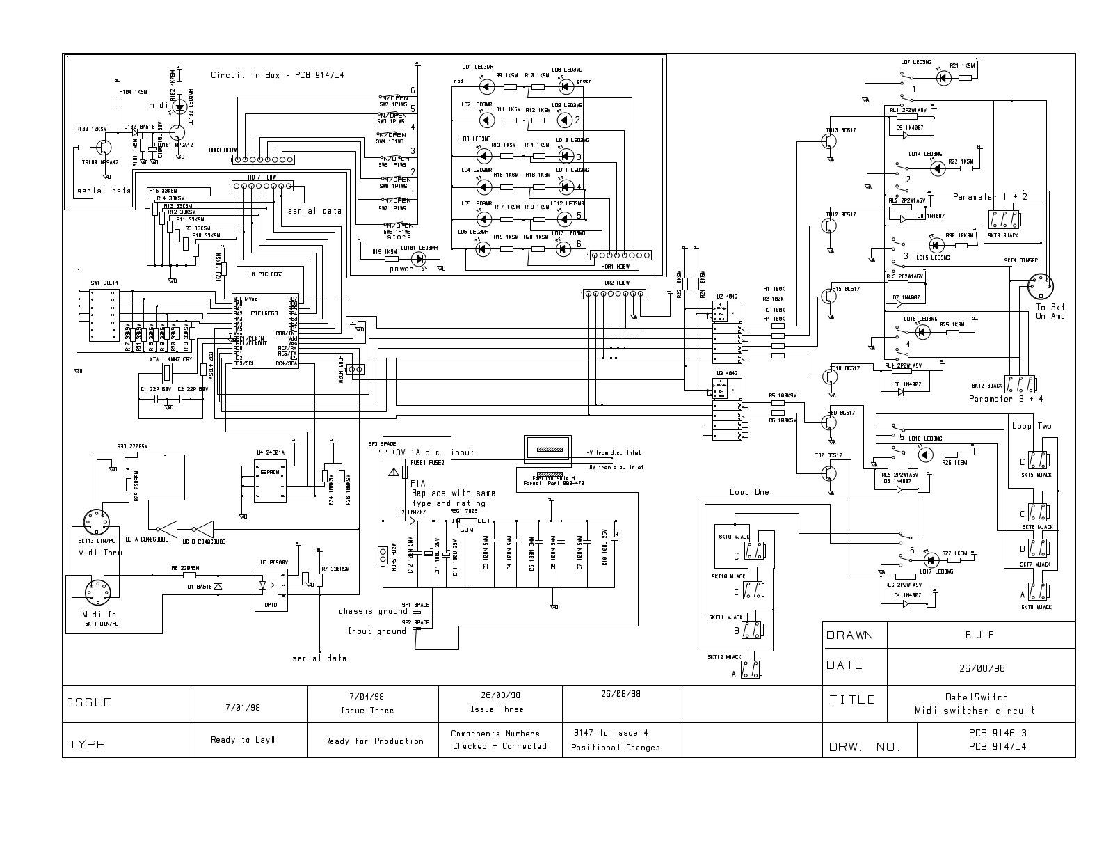 Laney BabelSwitch Schematic