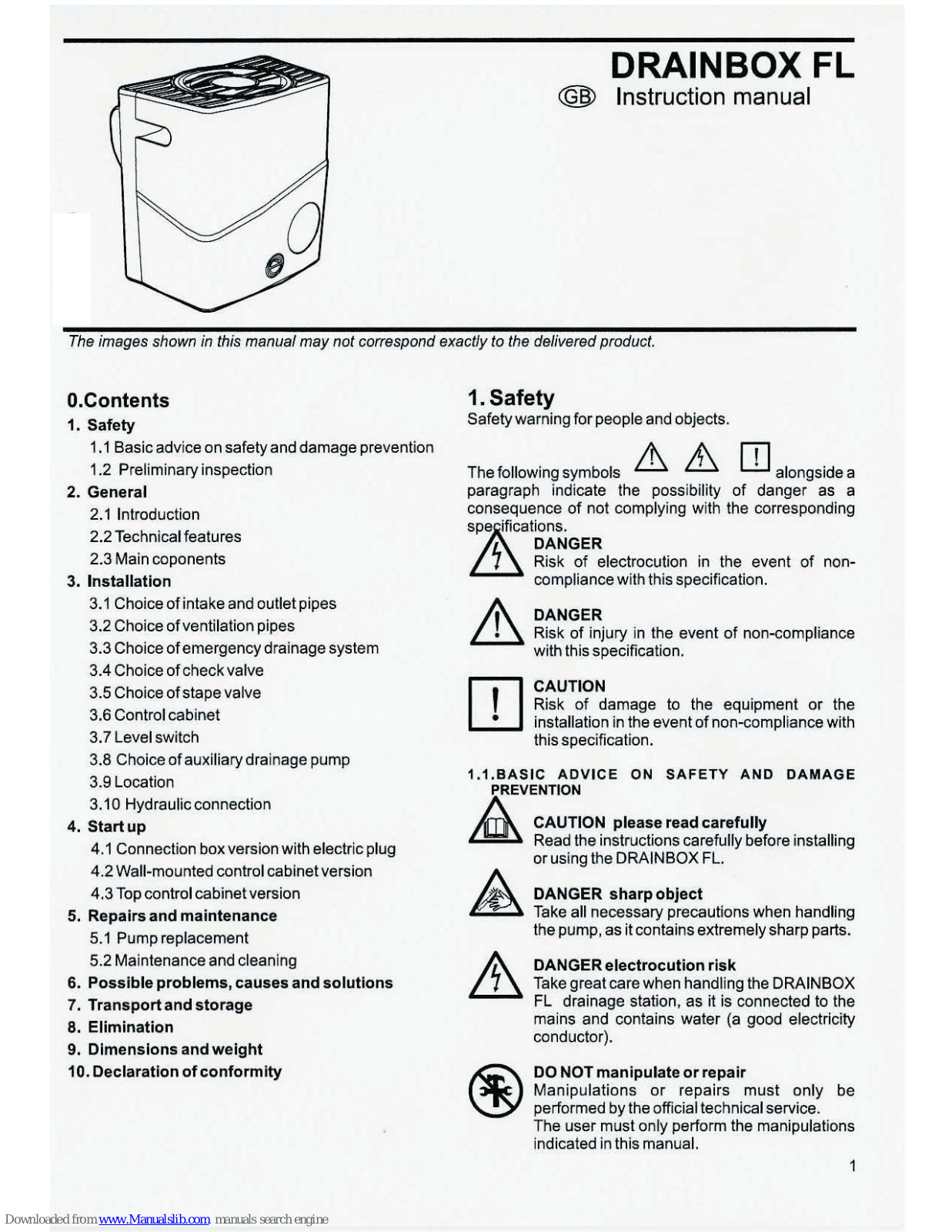 Espa Drainbox FL Instruction Manual