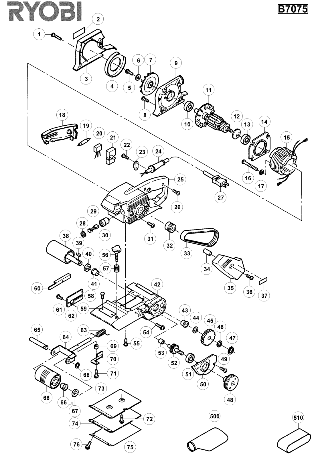 RYOBI B7075 User Manual