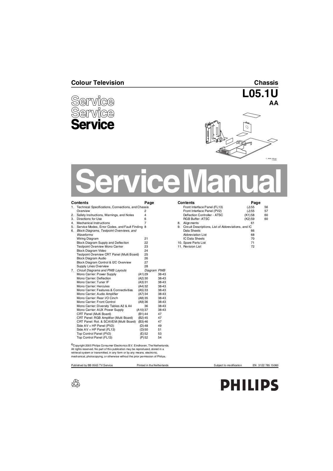 philips L05.1U AA Service Manual