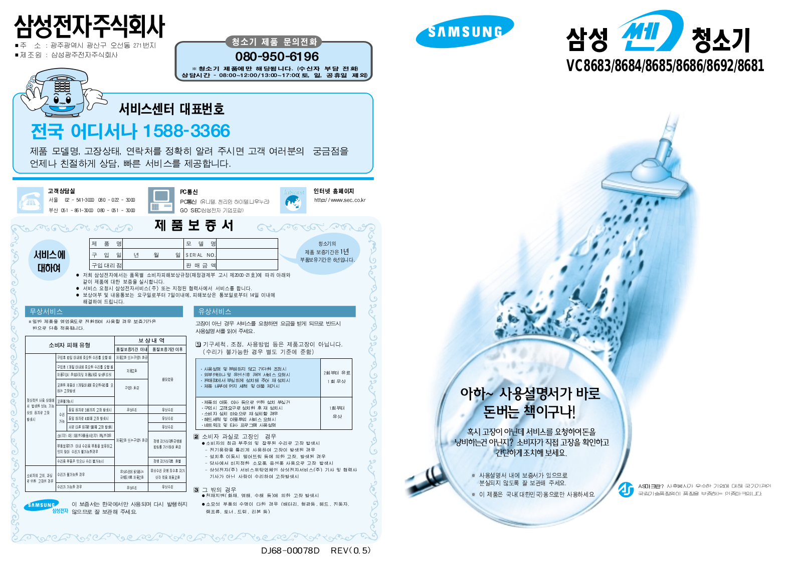 Samsung VC-8684, VC-8692, VC-8681 User Manual