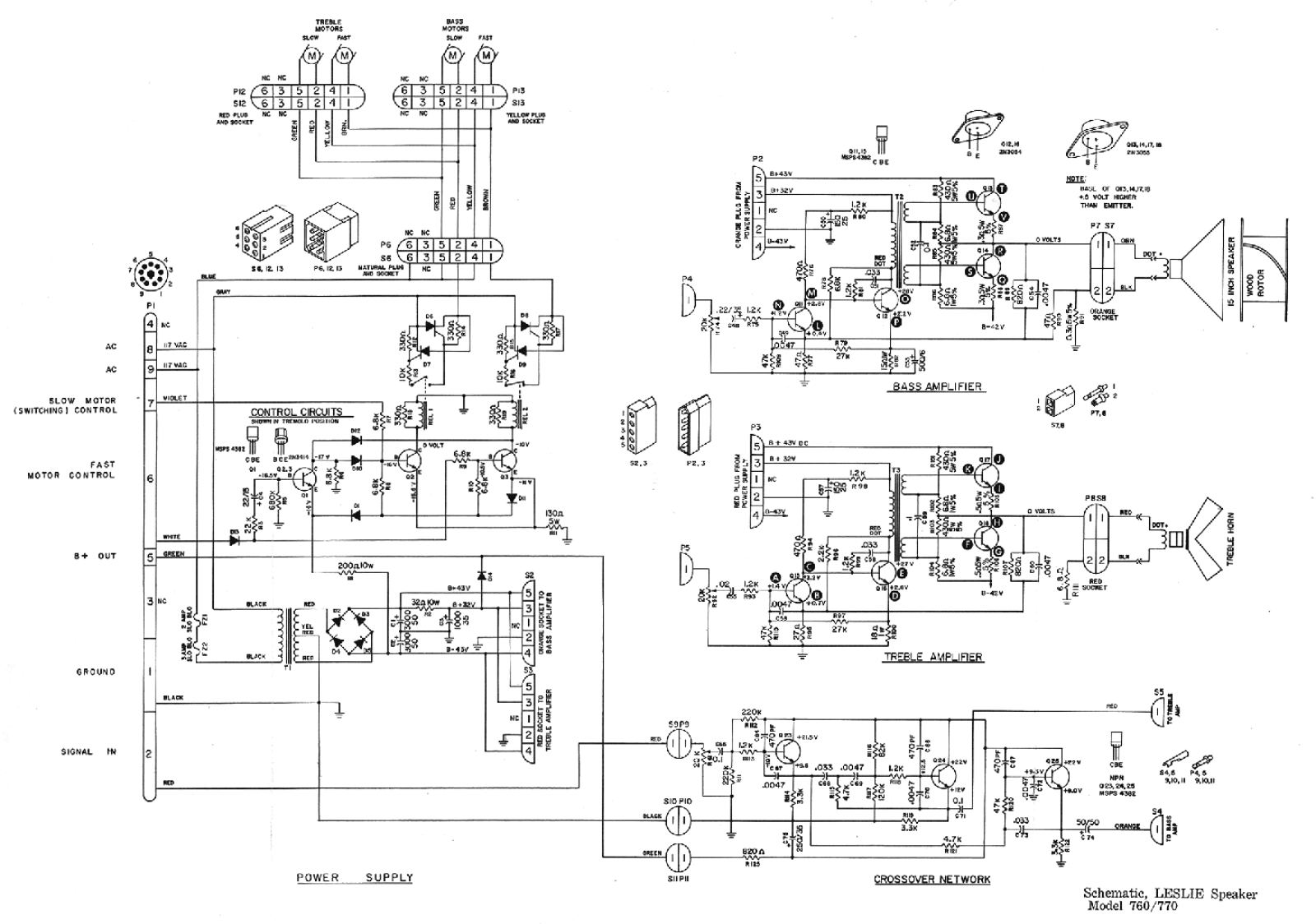 Leslie 760, 770 schematic