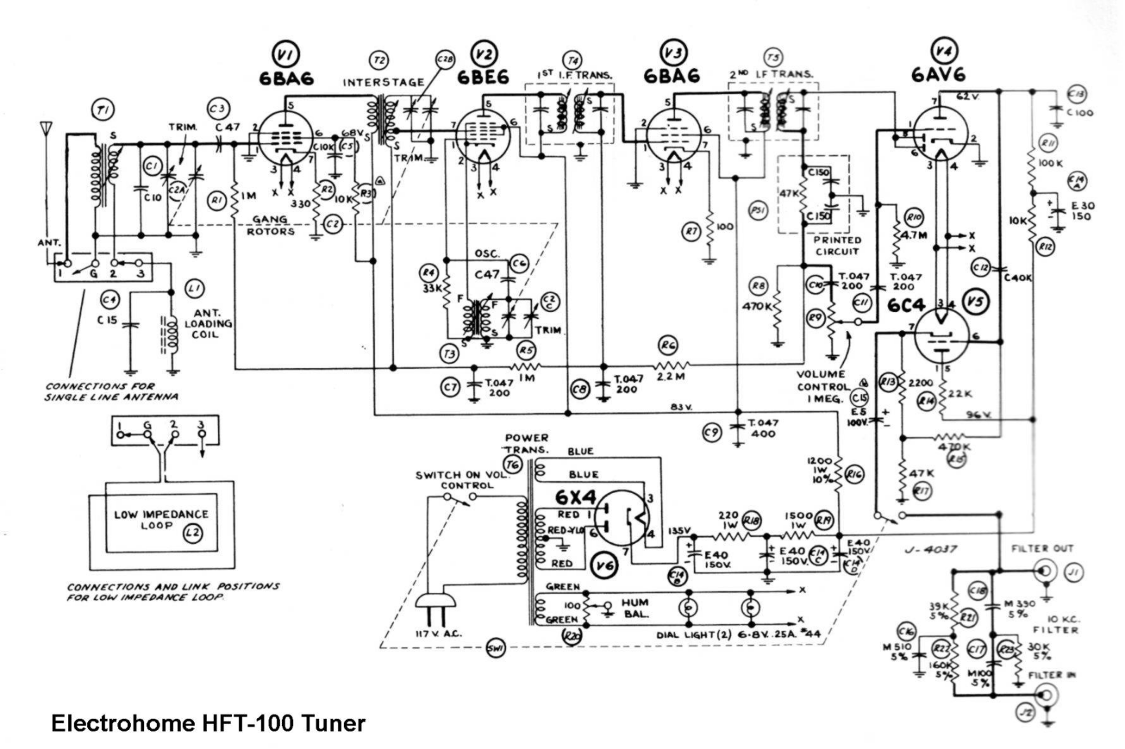 Electrohome hft 100 schematic