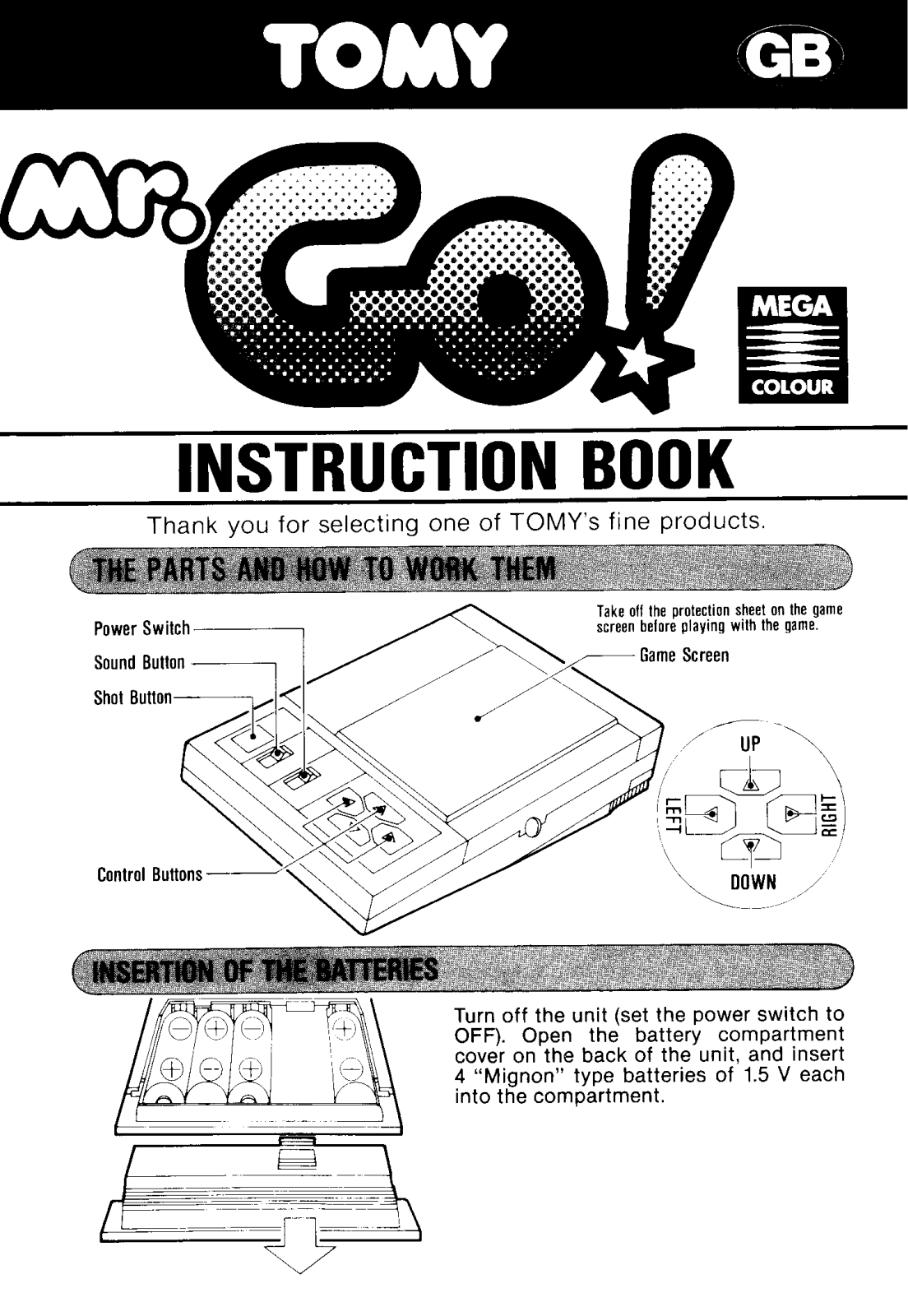 Tomy MrGo User Guide