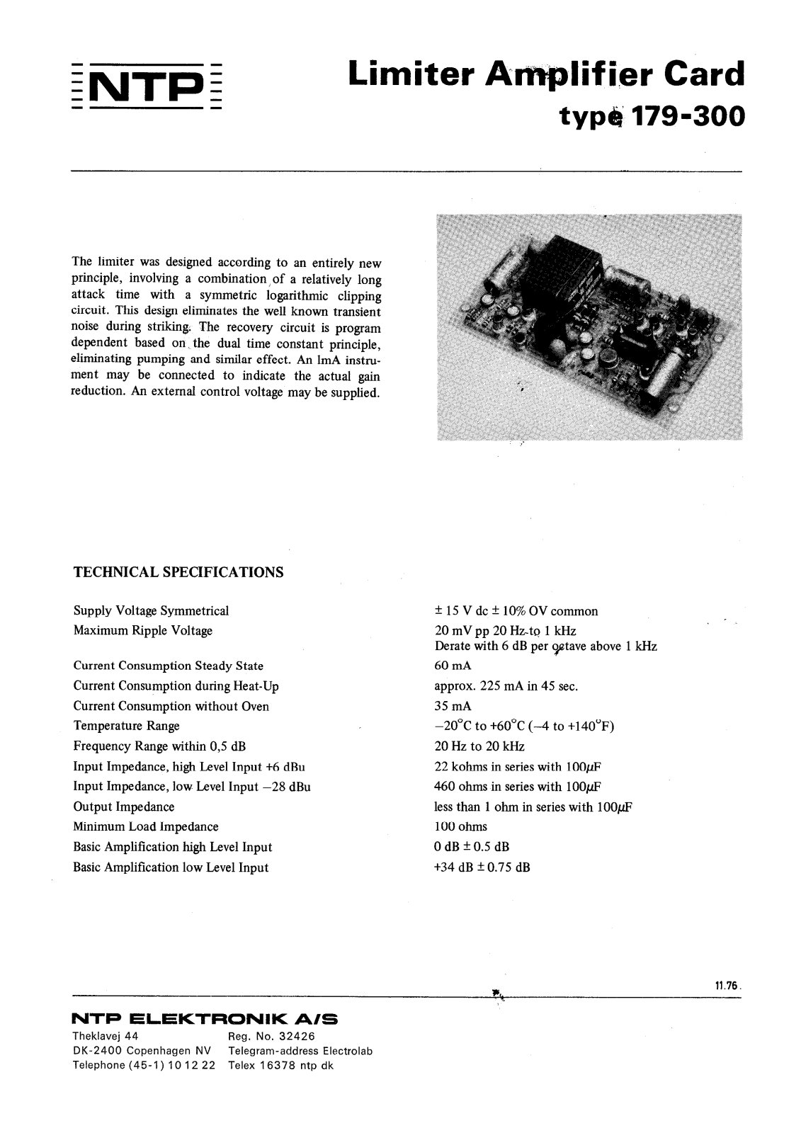 Studio SNTP-179-300 User Manual