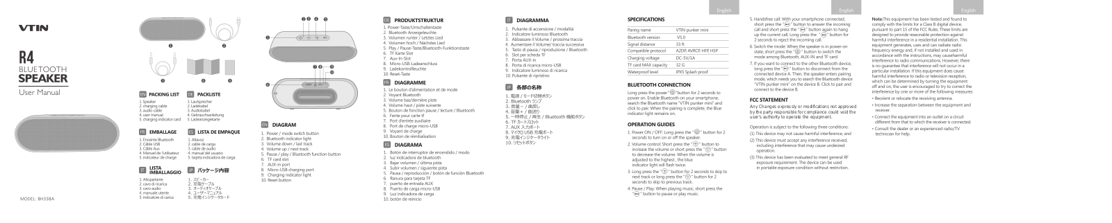 VTIN TECHNOLOGY BH338A User Manual