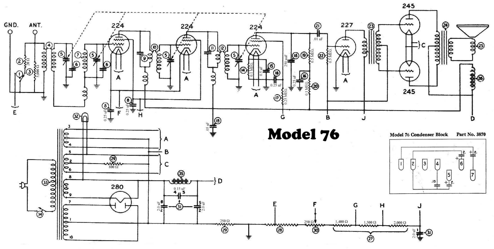 Philco 76 schematic