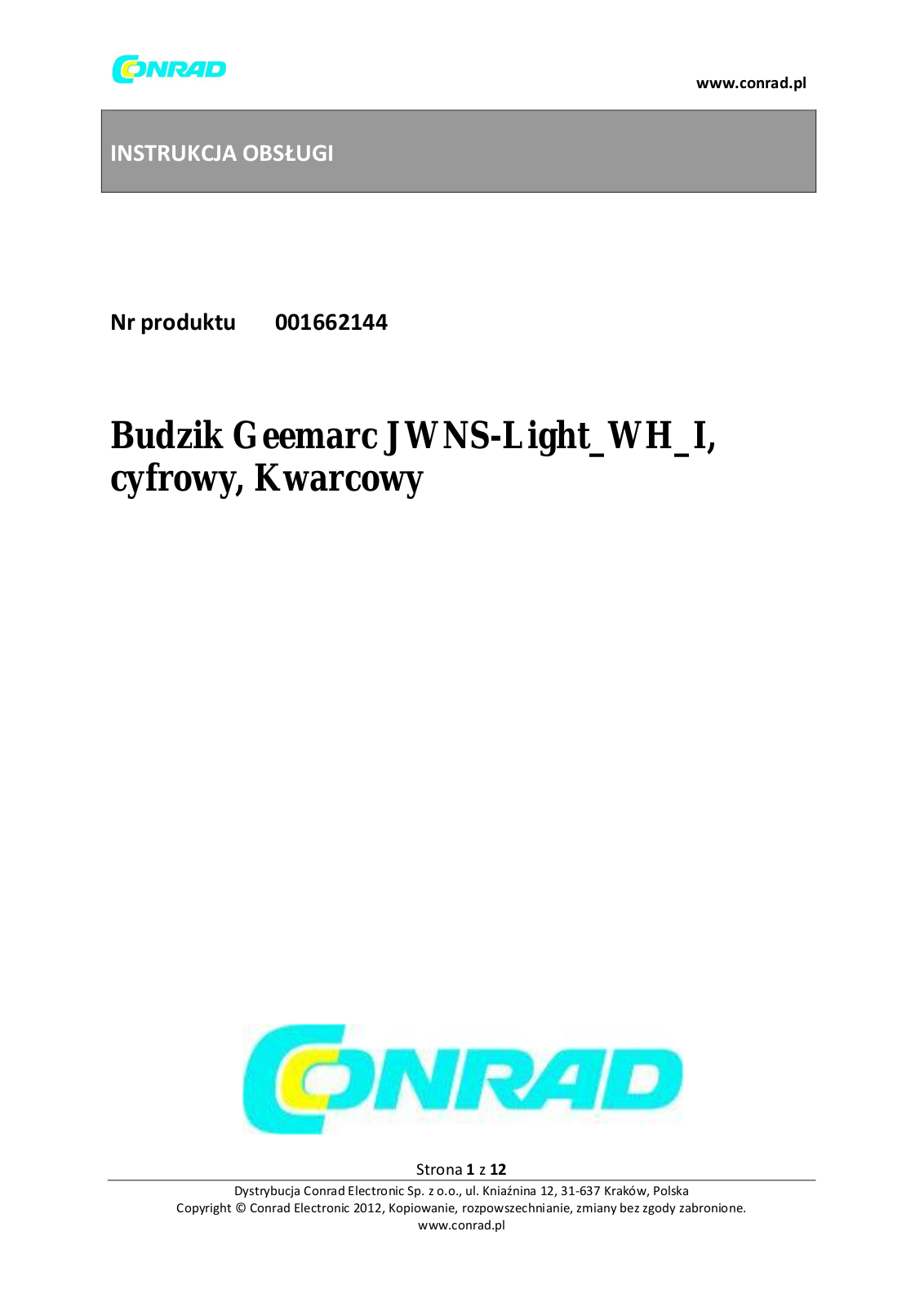 Geemarc JWNS-Light_WH_I User guide