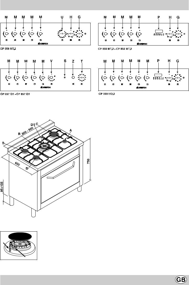 HOTPOINT CP 057 GT, CP 059 MD.2, CP 859 MT.2 User Manual