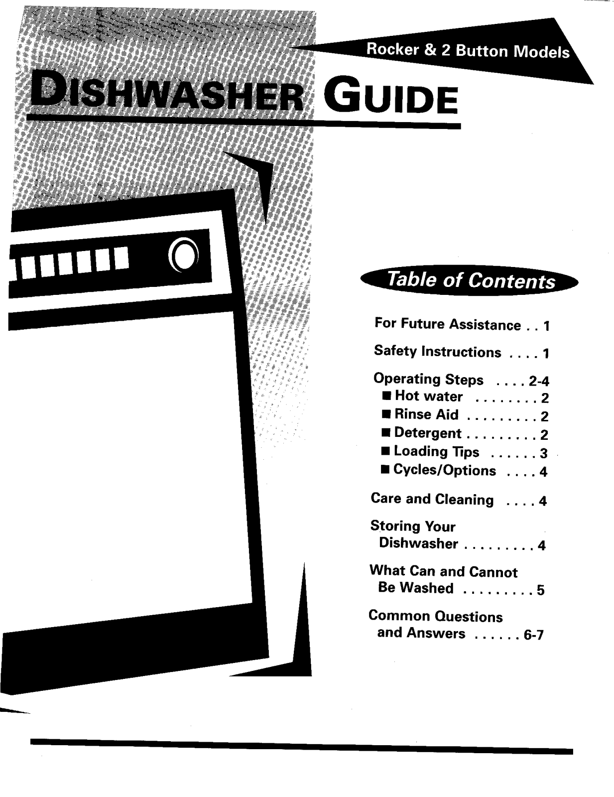 Magic Chef DU2100B, DU2500B, DU2500V, DU4000, DW701B Owner's Manual