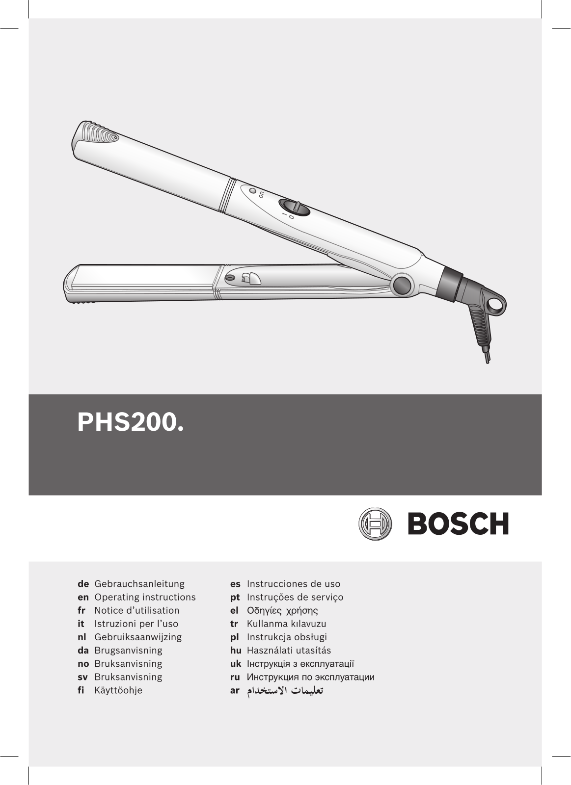 Bosch PHS 2004 User Manual