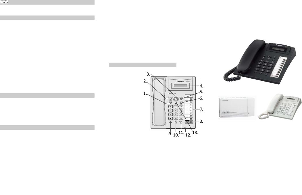 Panasonic KX-TD208 Instructions Manual