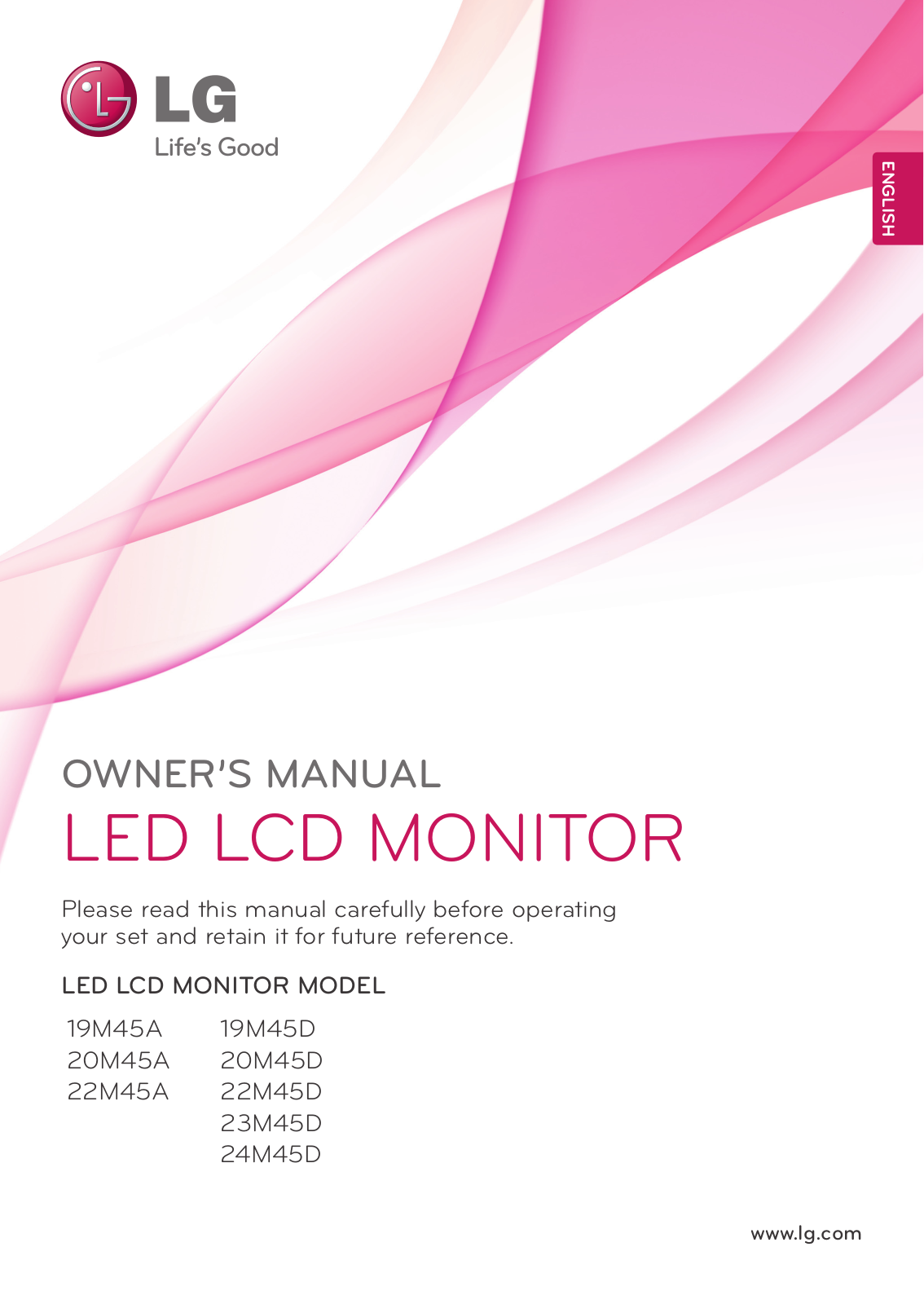 LG 19M45A-B User manual