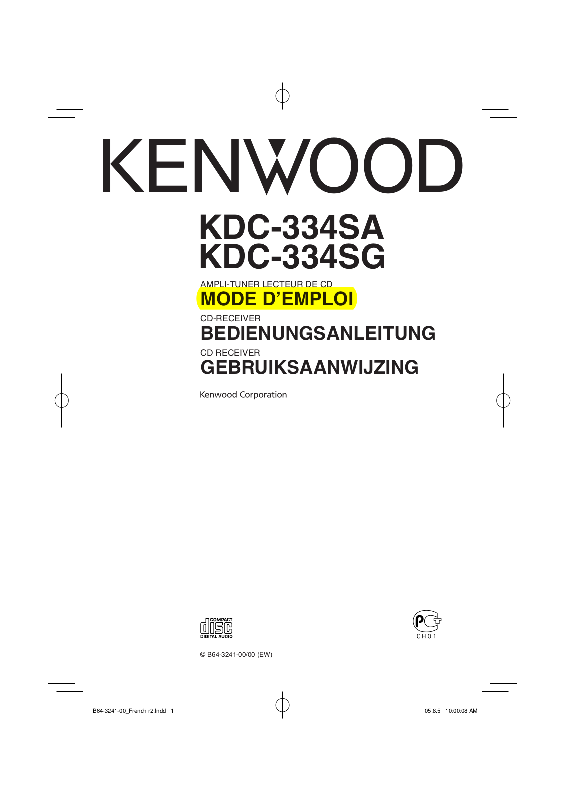 KENWOOD KDC-334 User Manual