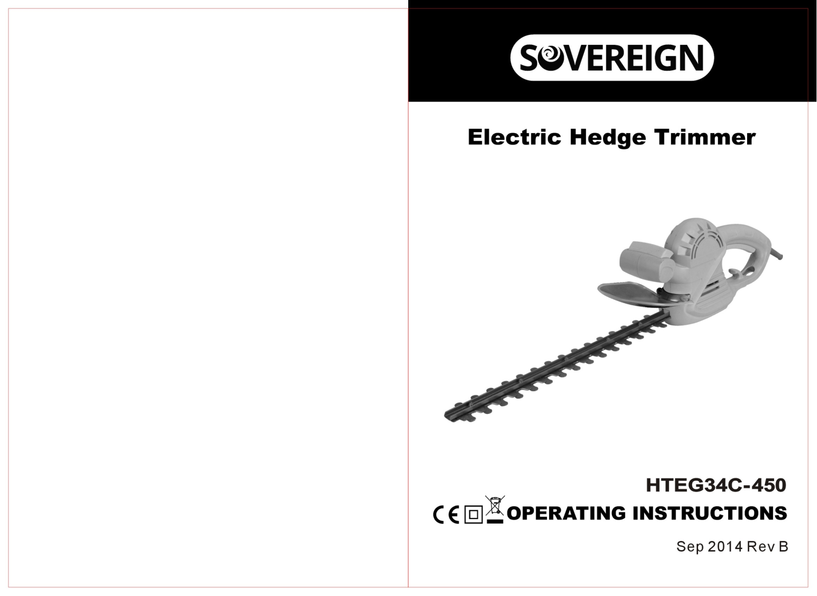 Sovereign HTEG34C-450 Instruction manual