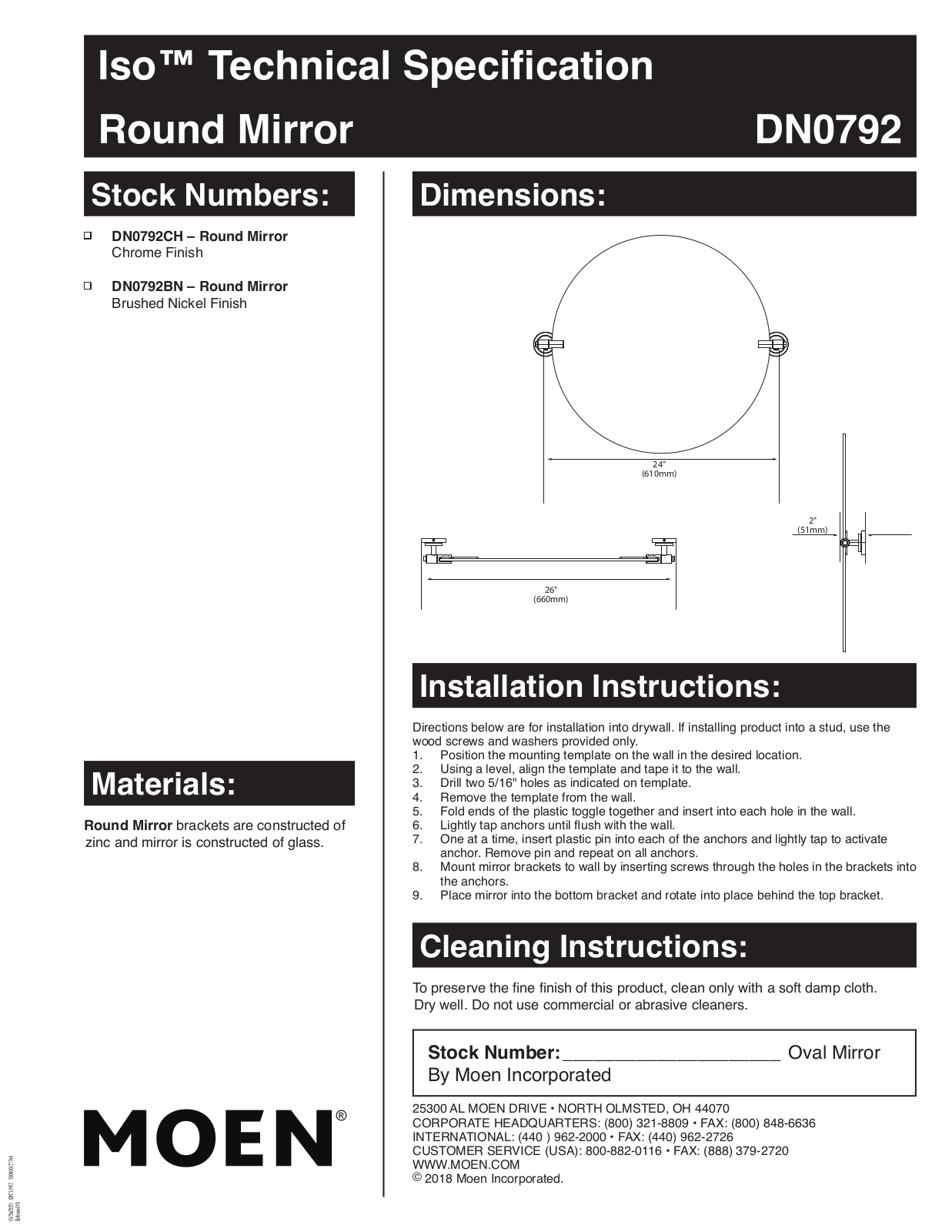 Moen NDPF2394 Specifications - ManualMachine.com