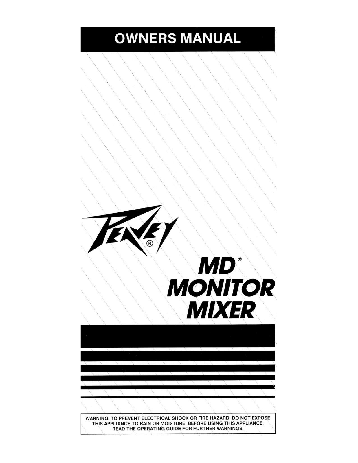 Peavey MD Monitor Mixer User Manual