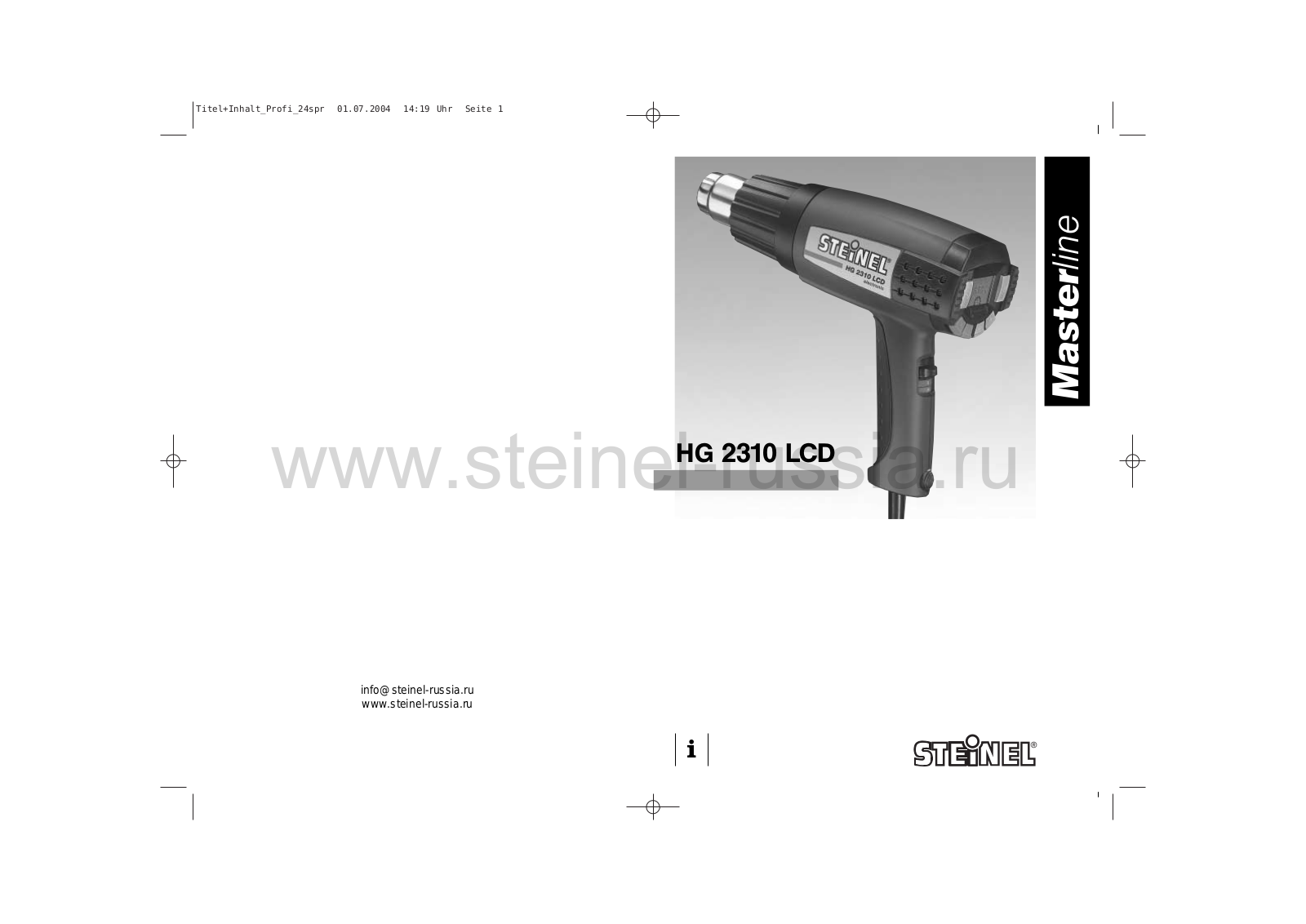 STEINEL HG 2310 LCD User Manual