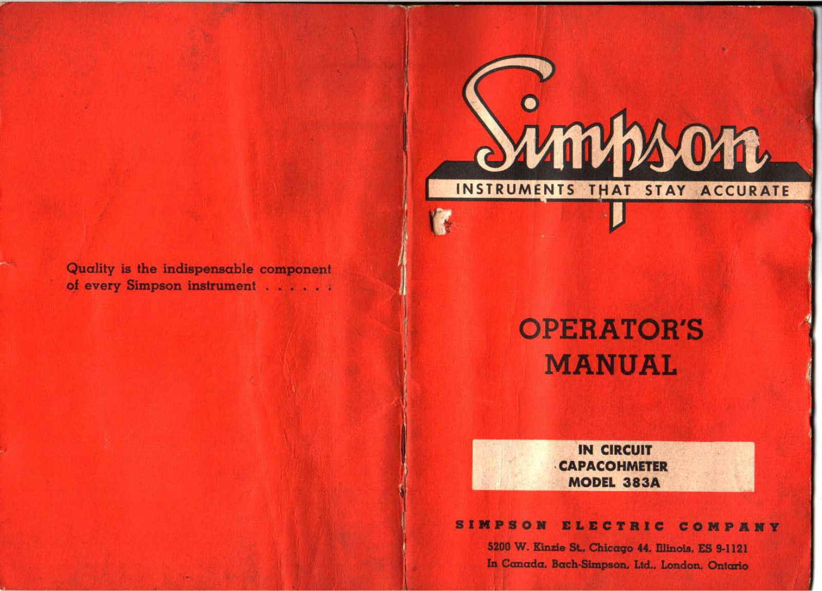 Simpson 383A Service manual