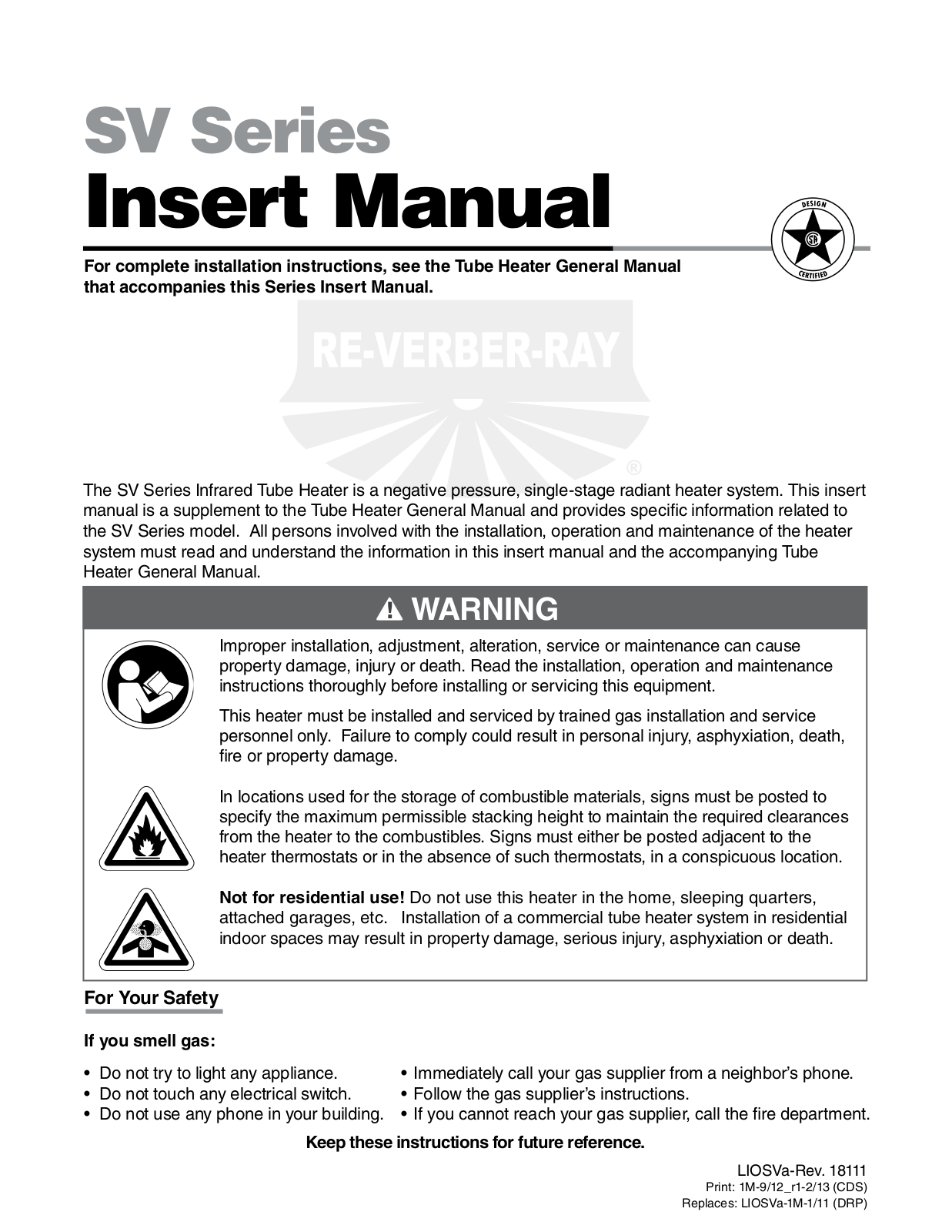 BRANT RADIANT SV User Manual