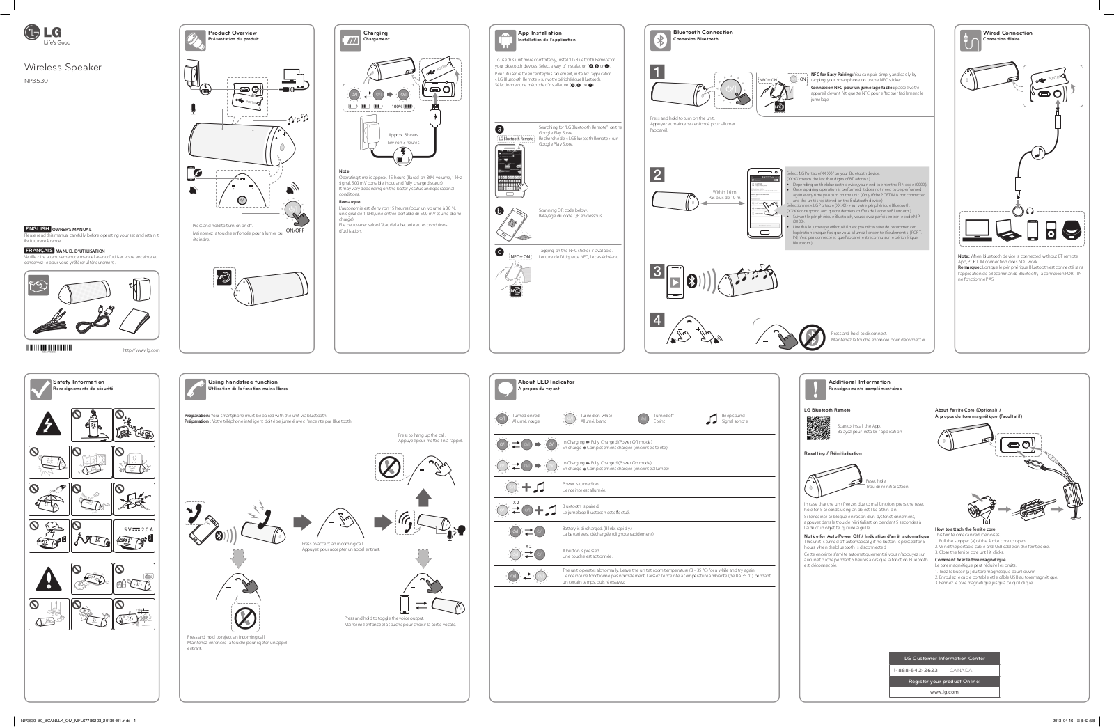 LG NP3530 Owner’s Manual