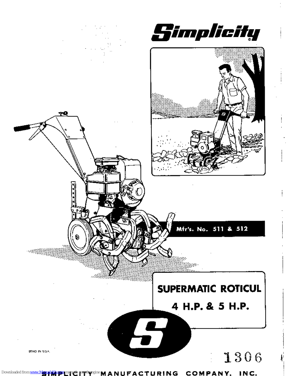 Simplicity 512 Operator's Manual