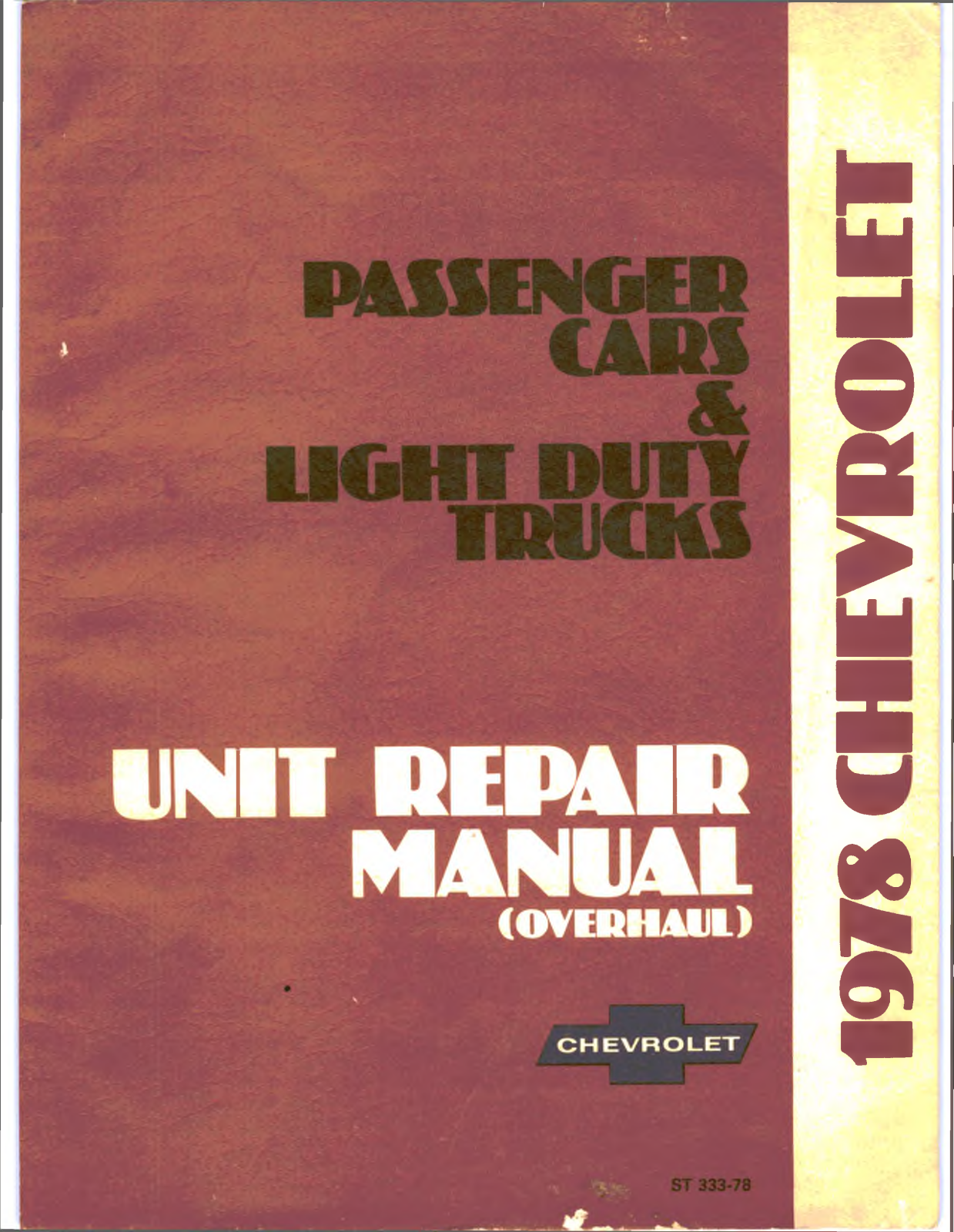 Chevrolet Camaro 1978, Malibu 1978 User Manual