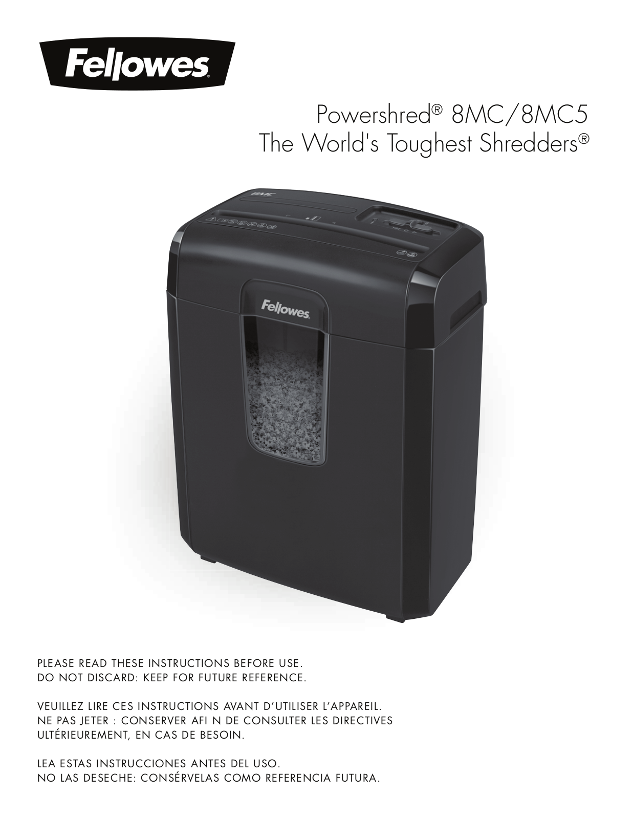 Fellowes 8MC5, 8MC User Manual