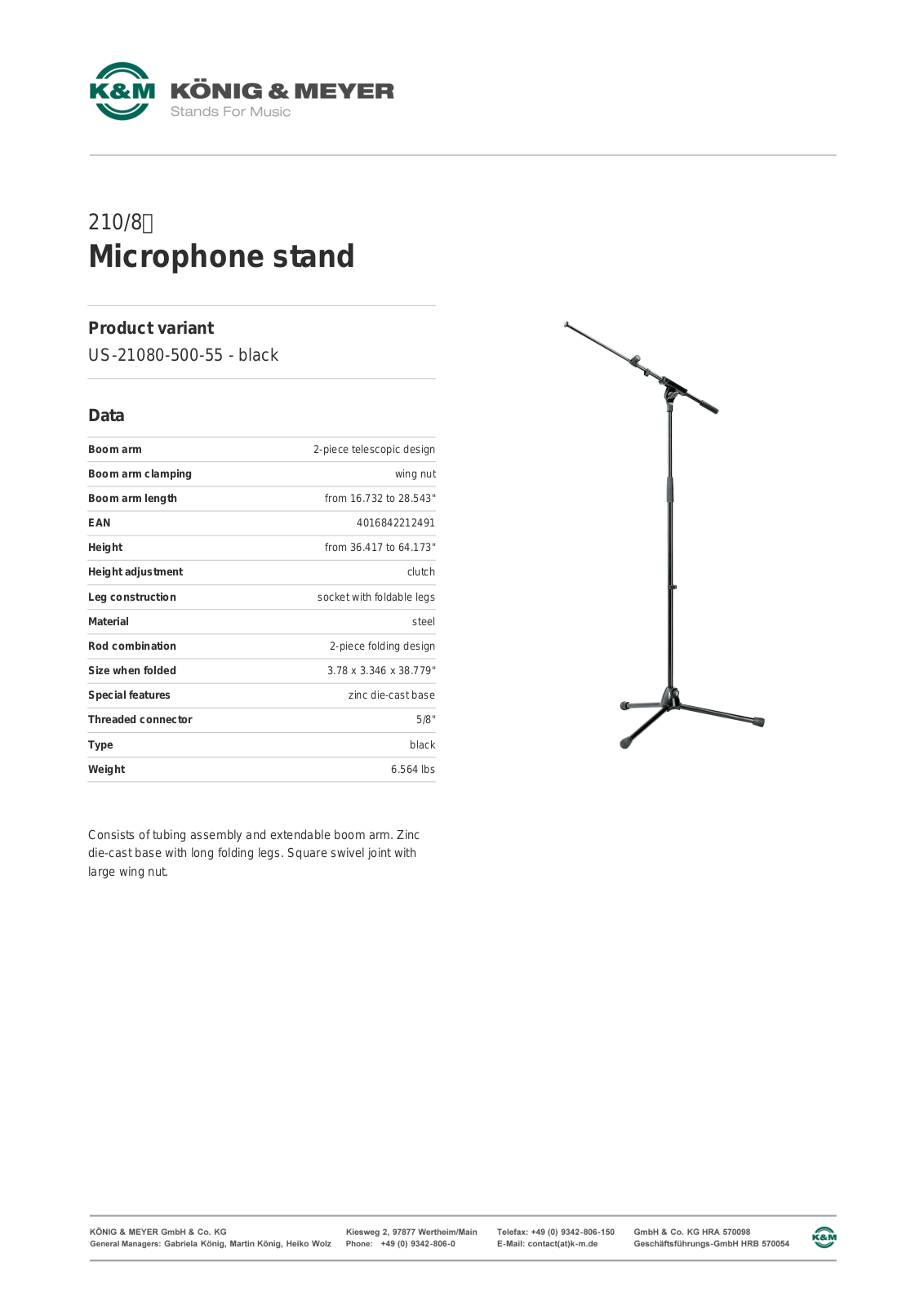 K&M 21080 Data Sheet