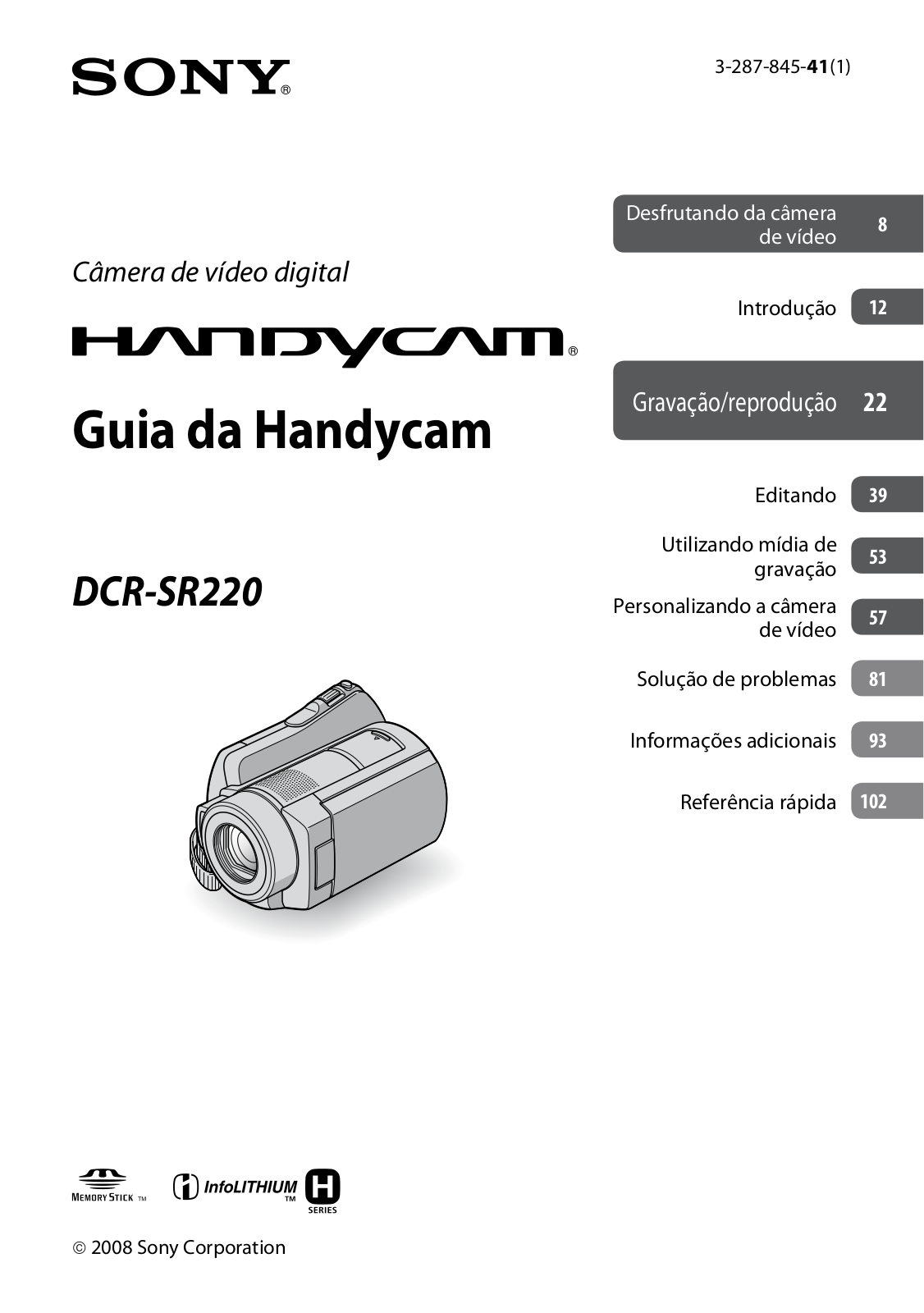 Sony DCR-SR220D User Manual