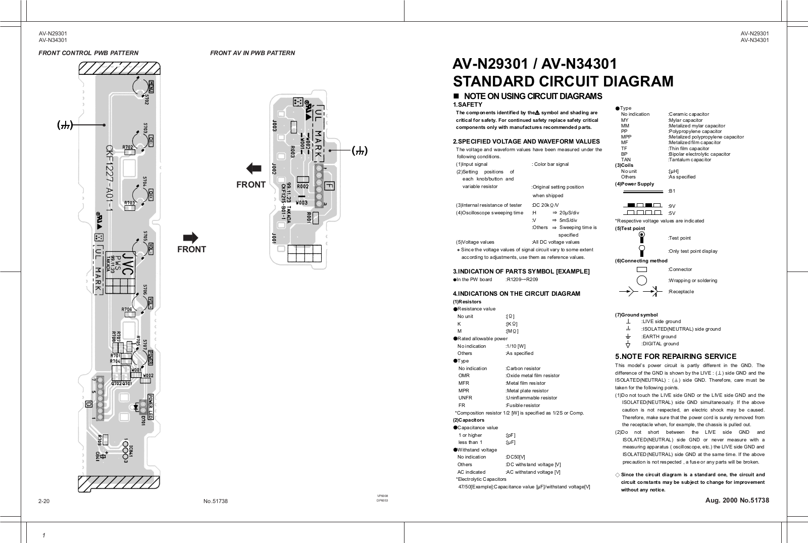 JVC AV-N29301, AV-N34301 Schematics