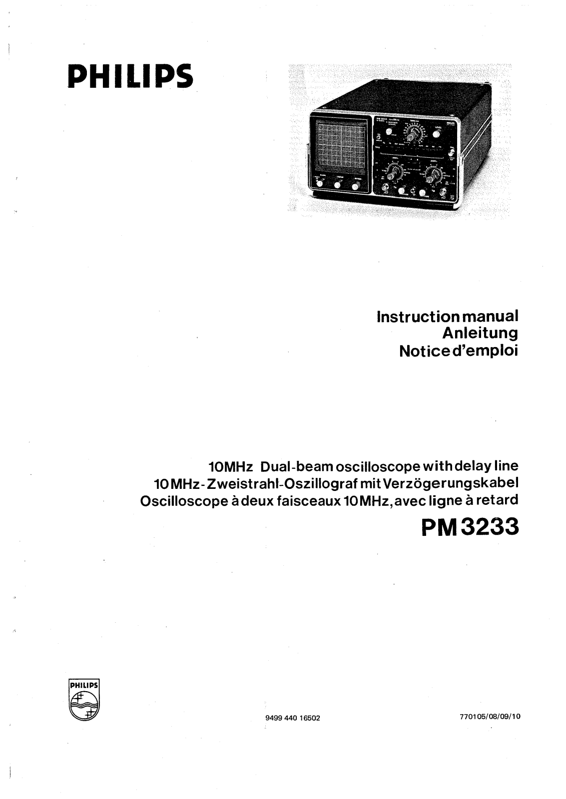 Philips PM-3233 Owners Manual