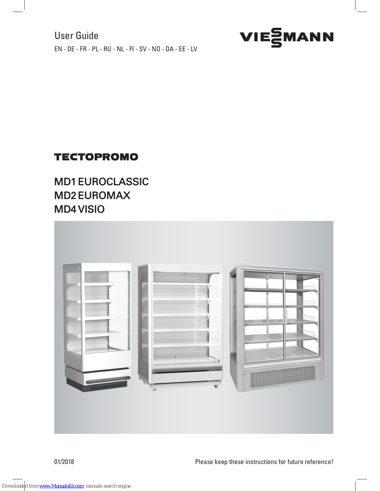 Viessmann TECTOPROMO MD1 EUROCLASSIC, TECTOPROMO MD4 VISIO, TECTOPROMO MD2 EUROMAX User Manual