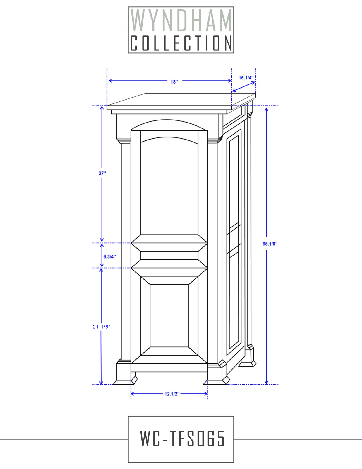 Wyndham Collection WCVTFS065BL Specifications