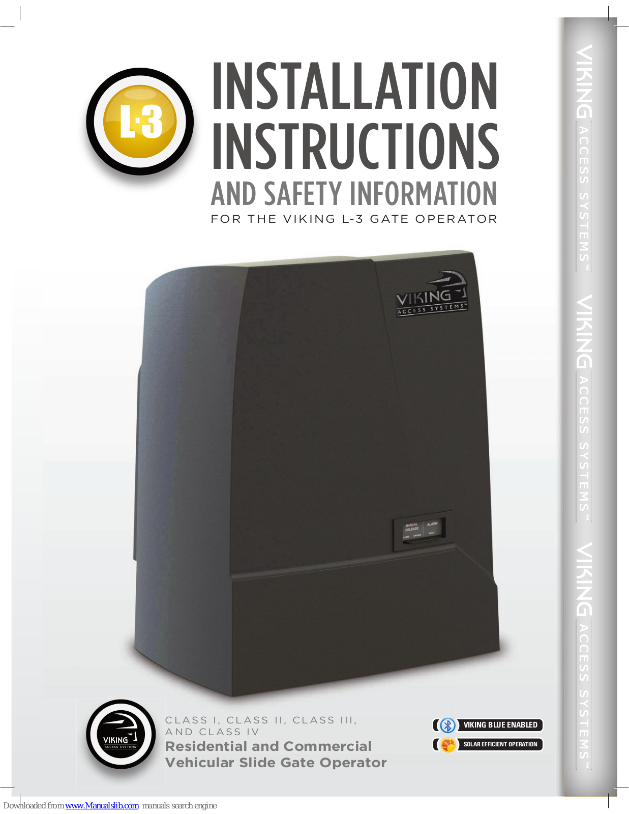 Viking L-3 Installation Instructions Manual