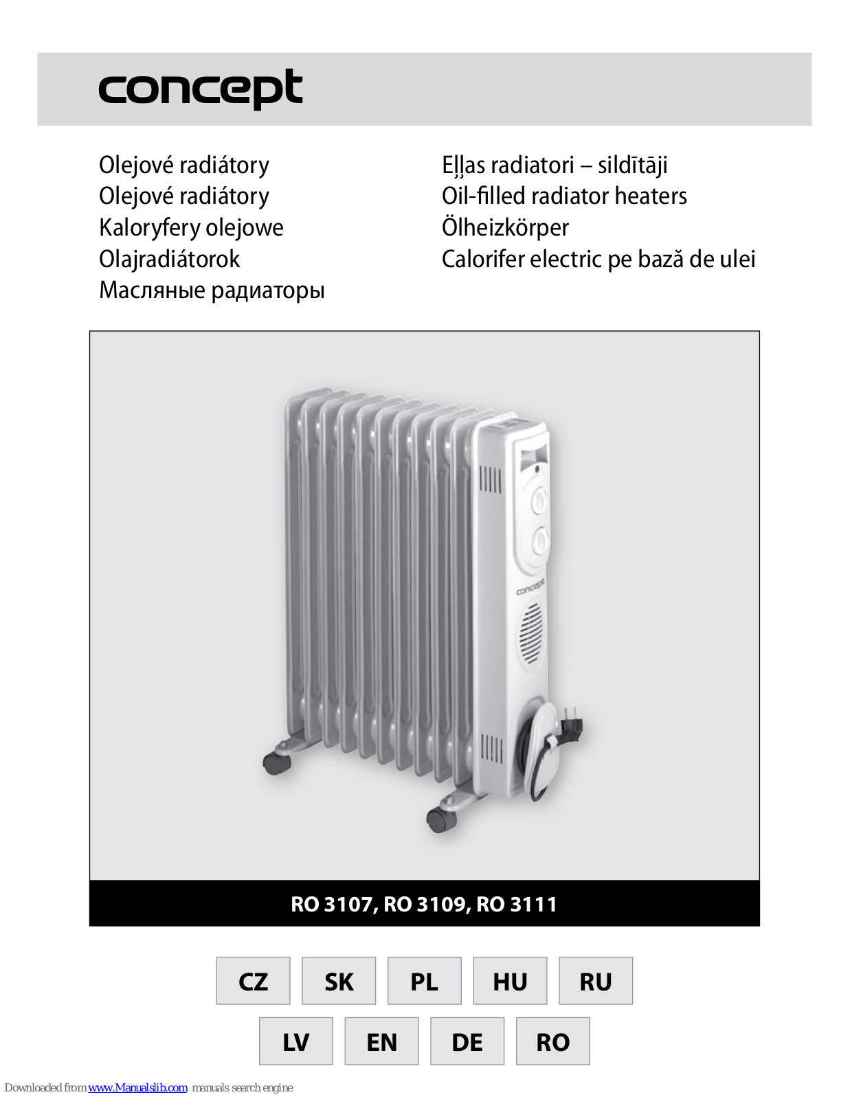 Concept2 RO 3107, RO 3111 User Manual - ManualMachine.com