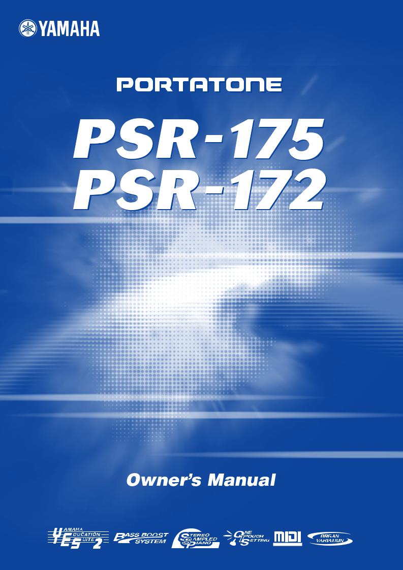 Yamaha PSR - 175, PSR - 172 User Manual
