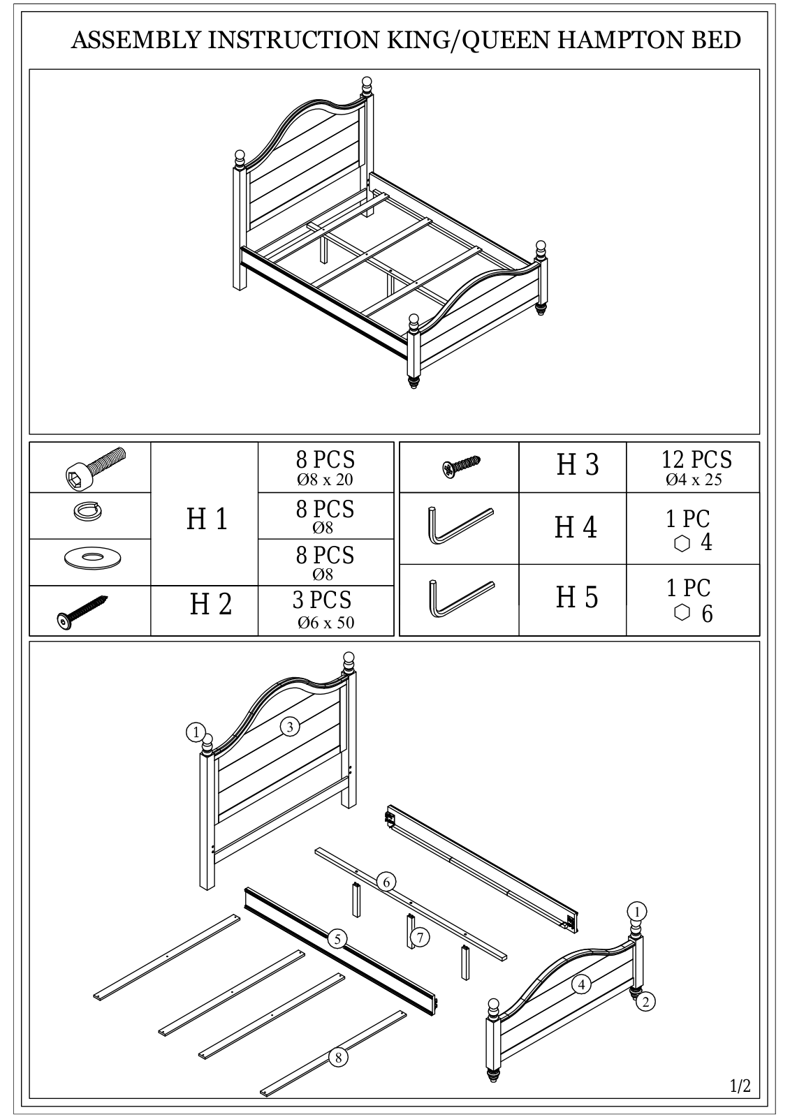 Sunset Trading CF12020252KB Assembly Guide