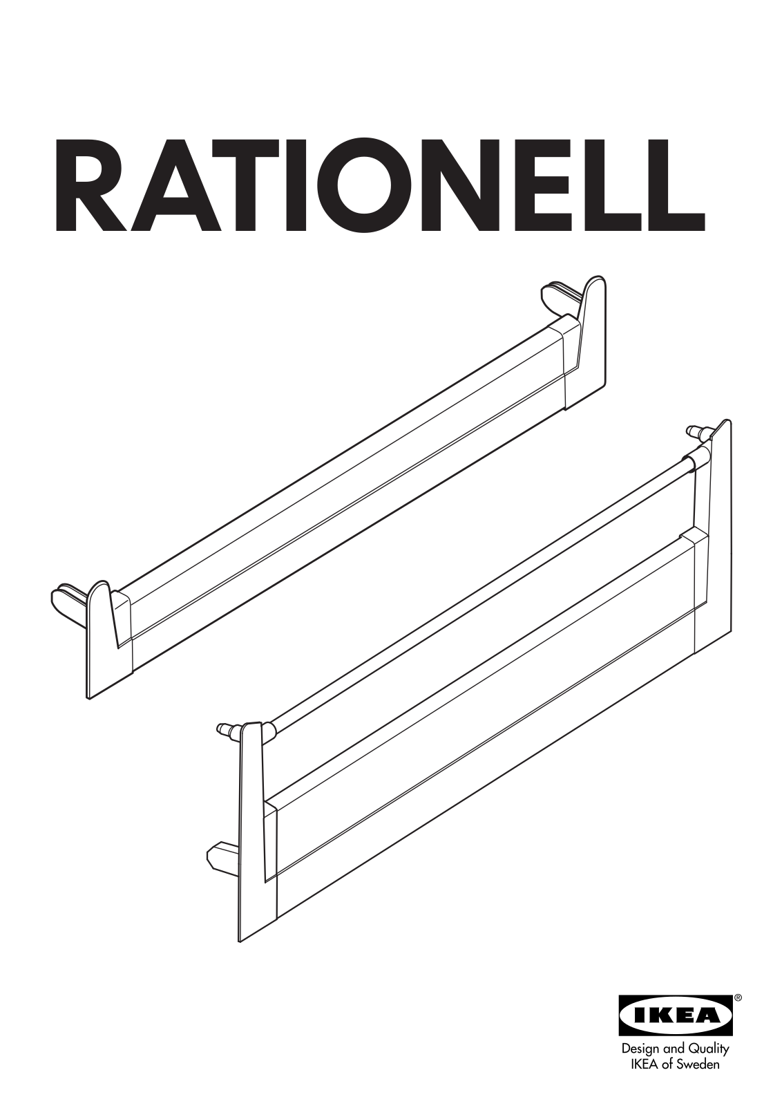 IKEA RATIONELL DRAWER FRONT 24, RATIONELL DRAWER FRONT 15, RATIONELL DRAWER FRONT 18, RATIONELL DEEP DRAWER FRONT 18, RATIONELL DEEP DRAWER FRONT 15 Assembly Instruction