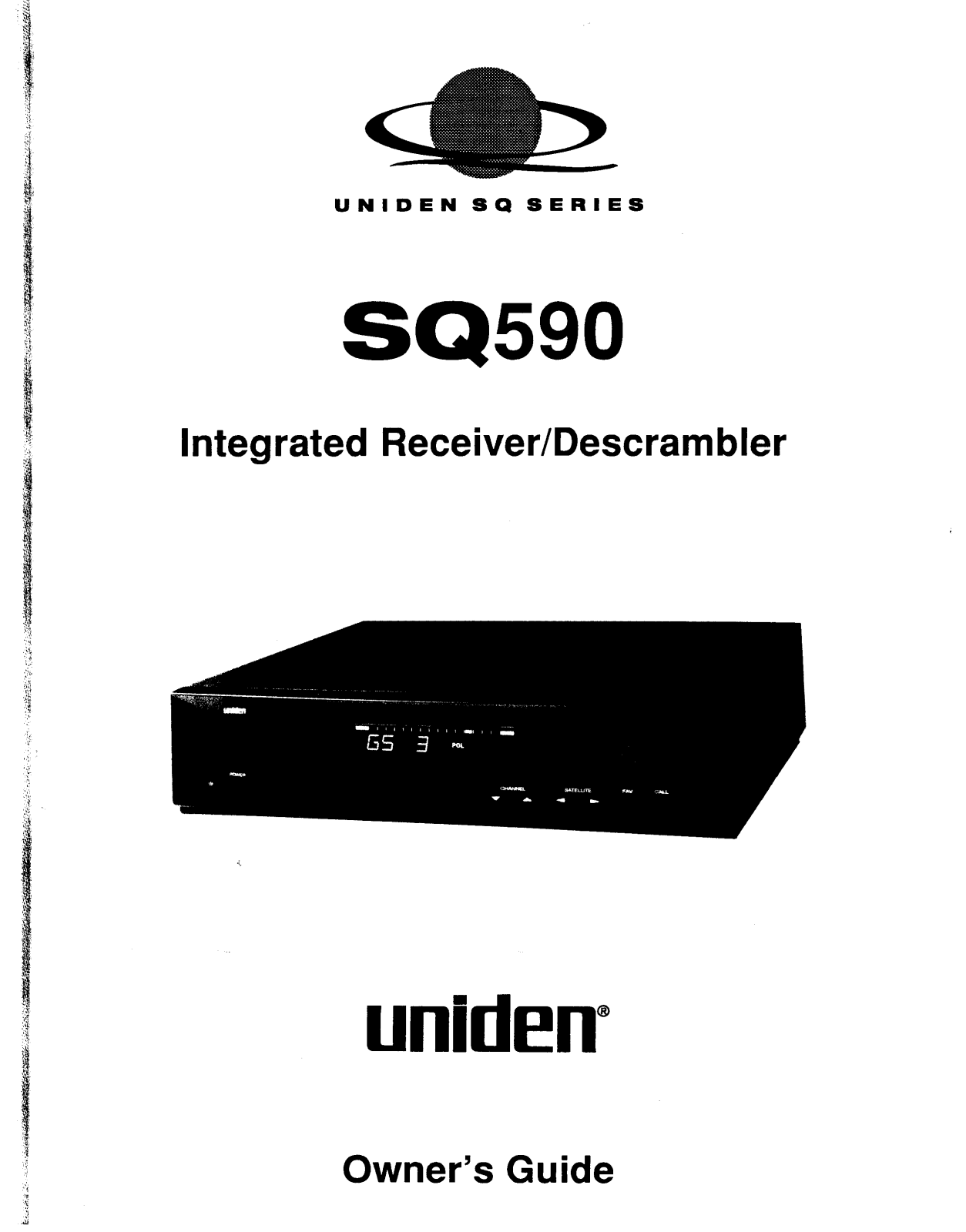 Uniden SQ590 User Manual