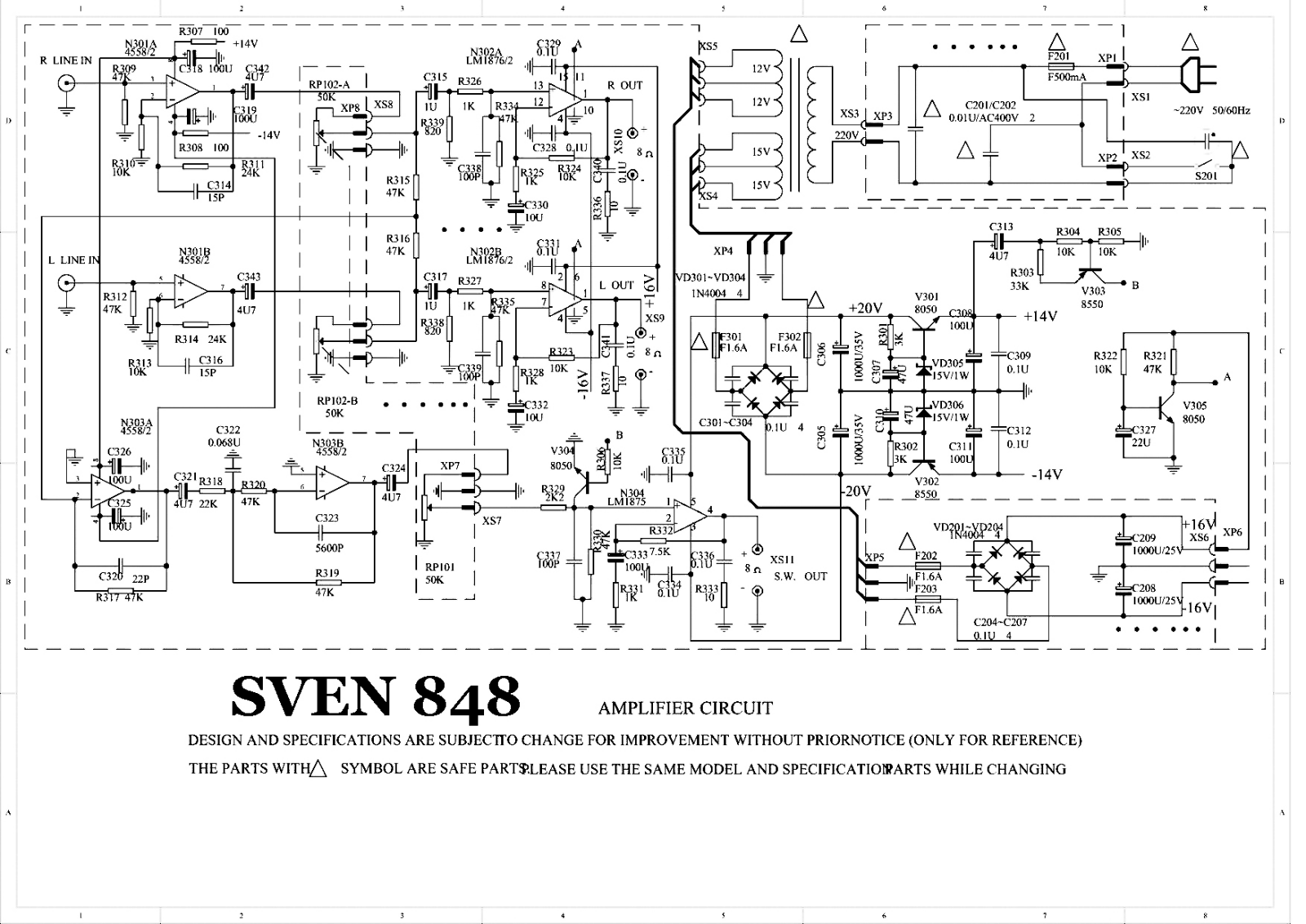 SVEN SPS-848 circuit diagram