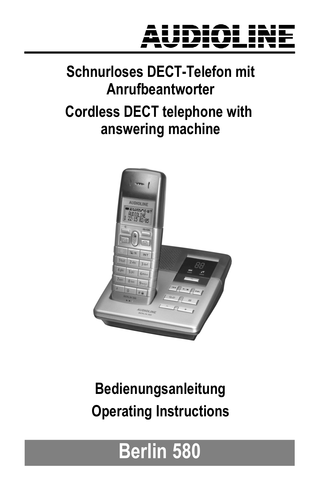 Audioline BERLIN 580 Users Manual