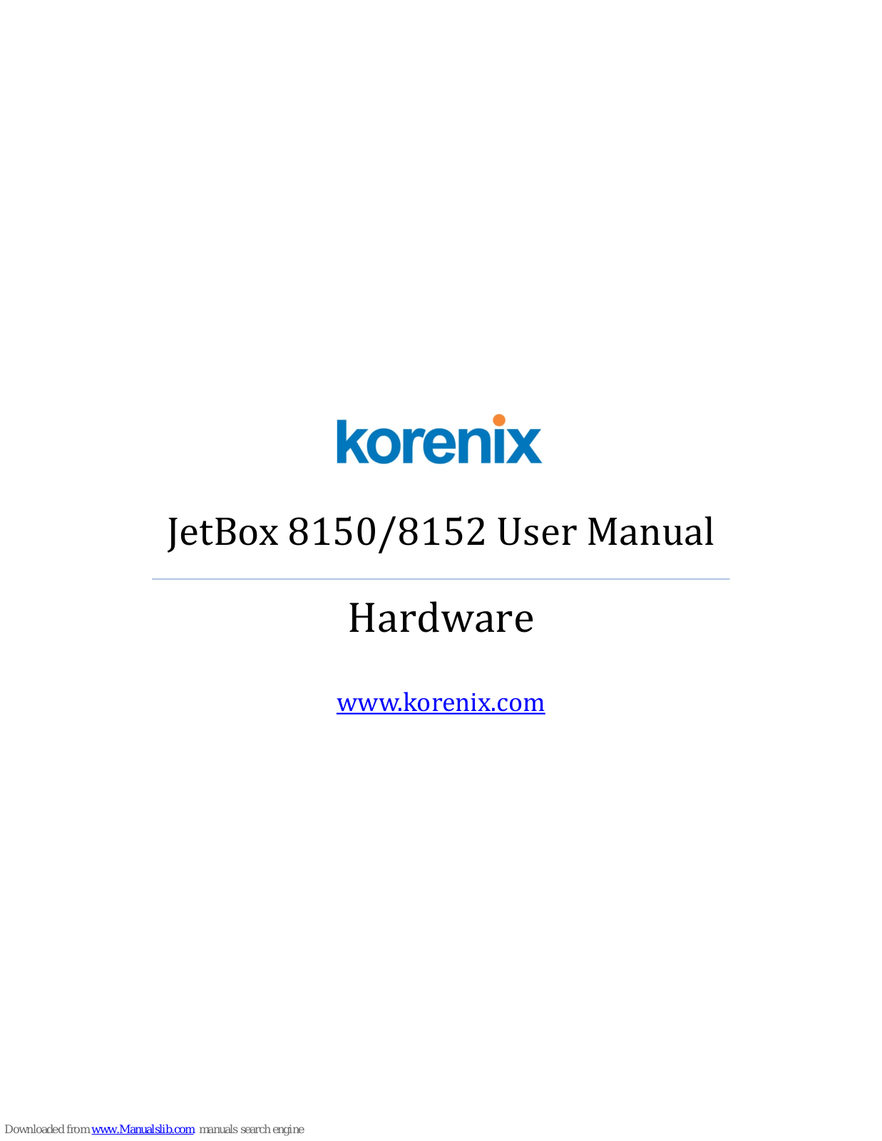 Korenix JetBox 8150, JetBox 8152 User Manual