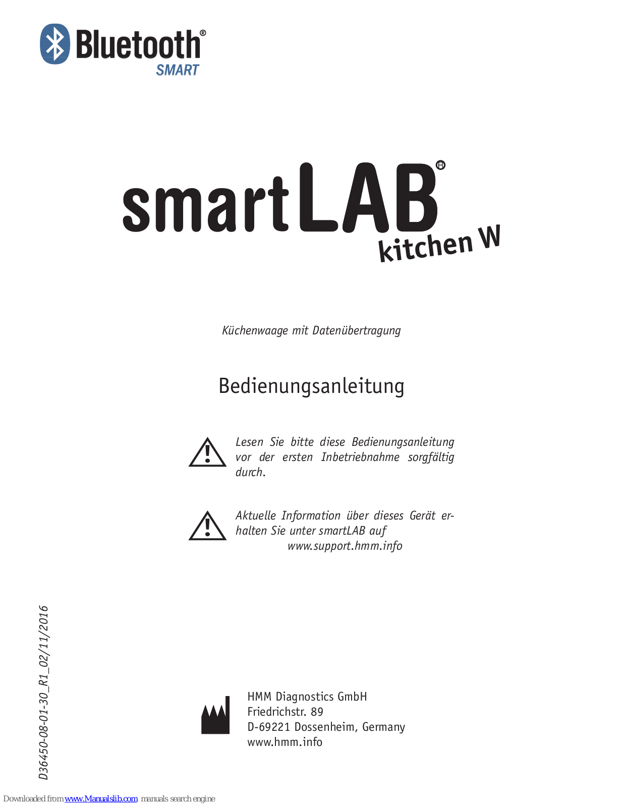 HMM smartlab kitchen w User Manual